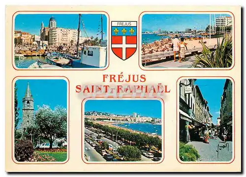 Cartes postales moderne Saint Raphael Frejus (Var) Le Port et l'Eglise