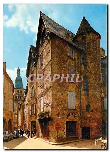 Moderne Karte Sarlat (Dordogne) La rue de la Liberte que bordent de remarquables logis