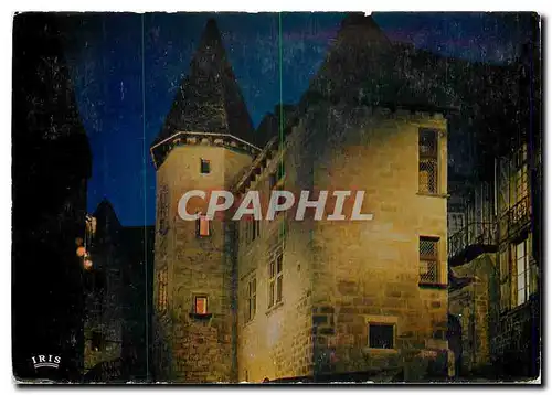 Cartes postales moderne Sarlat en Perigord (Dordogne) L'Hotel Chassaing vu de nuit