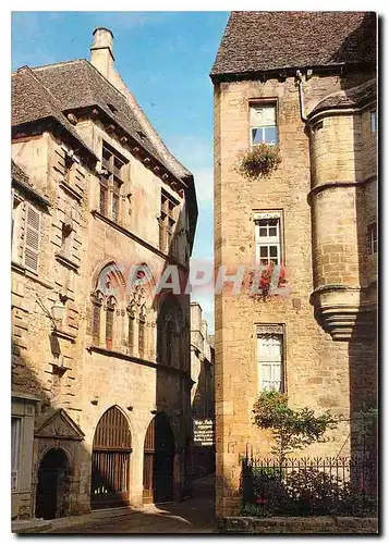 Moderne Karte Sarlat (Dordogne) L'Hotel Selve de Plamon ou Maison des Consuls