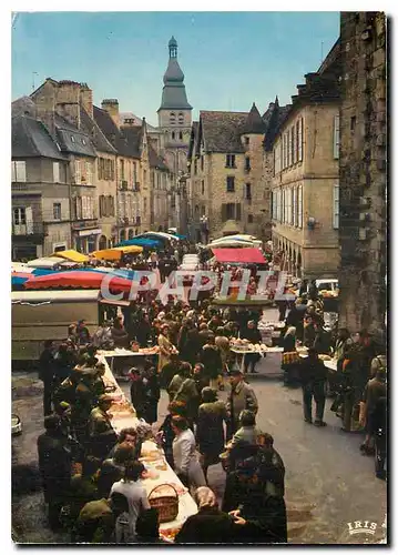 Moderne Karte Sarlat en Perigord (Dordogne) Jour de Marche a Sarlat