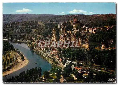 Moderne Karte Chateaux en Perigord Vallee de la Dordogne site et chateau de Beynac XIIIe s