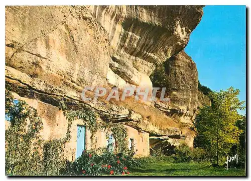 Cartes postales moderne Les Eyziers (Dordogne) Capitale de la Prehistoire Habitation Troglodytique
