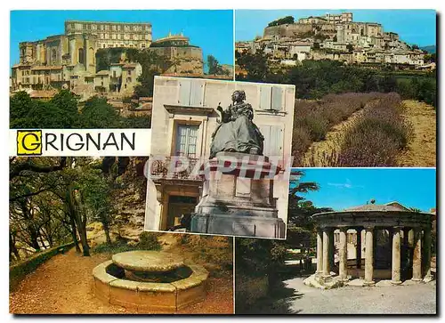 Cartes postales moderne Grignan (Drome) Le Chateau le village