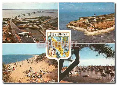 Moderne Karte Ile d'Oleron Le Pont vers l'Ile