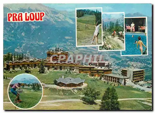 Cartes postales moderne Pra Loup Ete (Alpes deHte Prov) Alt 1600 2500 m vue generale Ski d'ete tir a l'arc