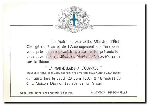 Invitation La Marseillaise a l'Ouvrage