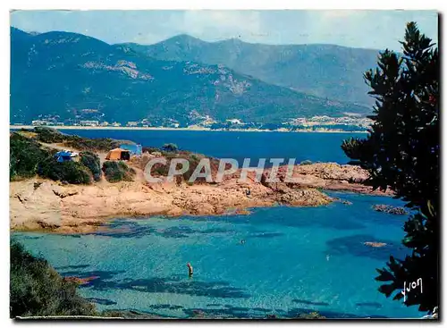 Moderne Karte Couluers et Lumiere de France La Corse Oasis de Beaute Sagone Crique aux eaux claires dans le go