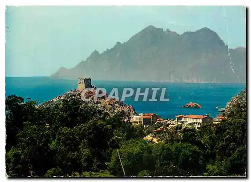 Cartes postales moderne Couleurs et Lumiere de France La Corse Porto (Corse) La Tour Genoise et le Golfe