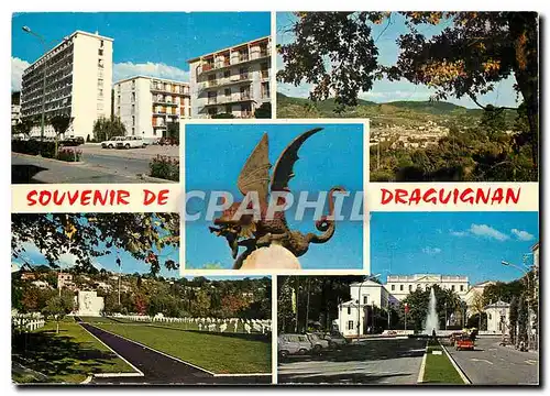 Cartes postales moderne Draguignan (Var) Les nouveaux quartiers vue generale Le cimetiere americain La prefecture Le dra