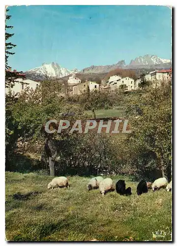 Moderne Karte Charmes et Couleurs de la Corse Calacussia (Corse) Vue partielle au fond la Pagilia arba et les
