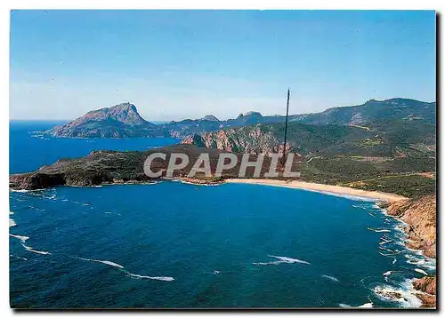 Cartes postales moderne Corse Ile de Beaute Souvenir de Piana La plage d'Arone et le Capo Rosso