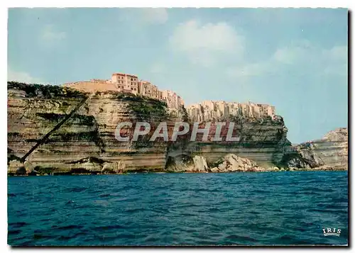 Moderne Karte Charme et Couleurs de la Corse Bonifacio La Haute ville et l'escalier du roi d'Aragon