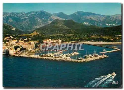 Moderne Karte Charmes et Couleurs de la Corse Saint Florent Vue generale Le Port de Plaisance