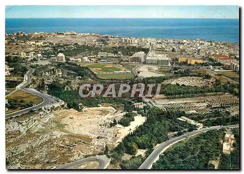 Cartes postales moderne Siracusa vue de l'avion Zone archeologique