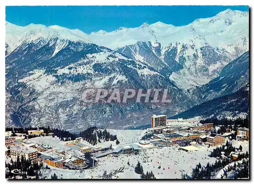 Moderne Karte Courchevel (Savoie) Centre de la Station (Vue aerienne)