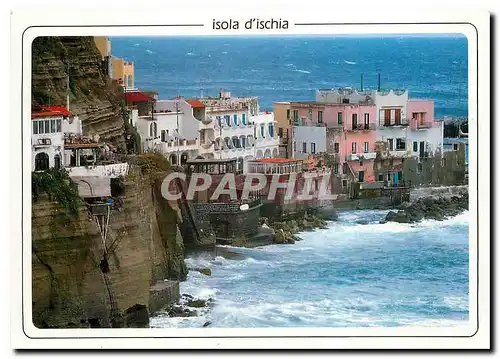 Cartes postales moderne Isola d'Ischia Forlo Scorcio panoramico durante una mareggiata