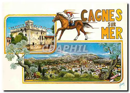 Cartes postales moderne Cagnes sur Mer (Alpes Maritimes) la cote d'Azur