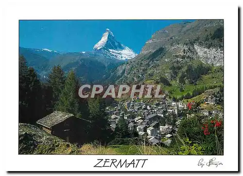 Cartes postales moderne Zermatt Dorfblick