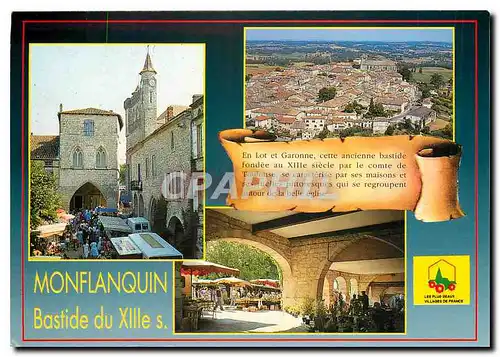 Cartes postales moderne Montflanquin (Lot et Garonne) Une des plus belles bastides de France (XIIIe s)