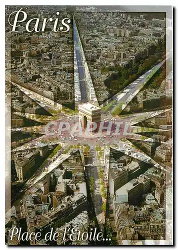 Cartes postales moderne Paris et ses Merveilles l'arc de triomphe et la place de l'Etoile