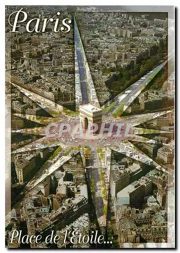 Moderne Karte Paris et ses Merveilles l'arc de triomphe et la place de l'Etoile