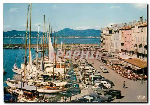 Moderne Karte La Cote d'Azur French Riviera Saint Tropez (Var) Le Quai Suffren