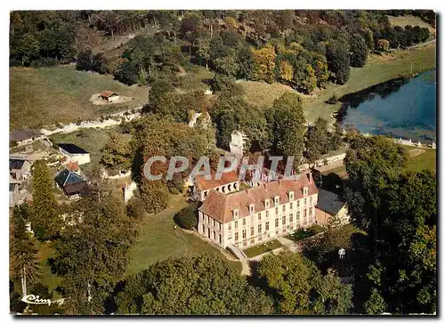 Moderne Karte Abbaye de Mortemer en Foret de Lyons (Eure) Vue aerienne