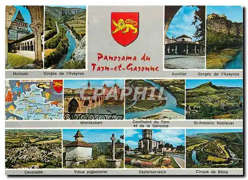 Cartes postales moderne Panorama du Tarn et Garonne Moissac Gorges de l'Aveyron Auvillar St Antonin Nobelval