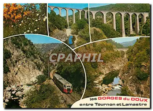 Cartes postales moderne Les Gorges du Doux entre Tournon et Lamastre (Ardeche) centre Gastronomique peche Train