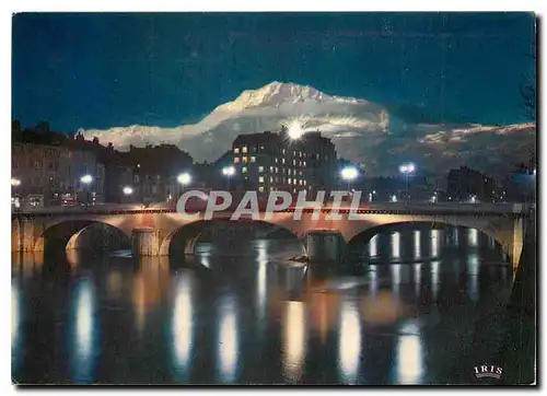 Cartes postales moderne Grenoble Ville olympique le Pont Maruis Gonlard et le Moucheroutte au crepuscule