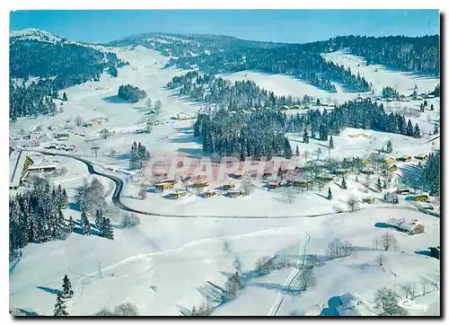 Moderne Karte Les Rousses (Jura) Alt 1170 m La Route Blanche Vue generale aerienne