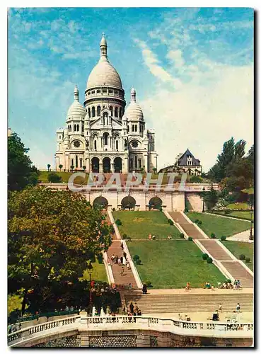 Cartes postales moderne Couleurs et Lumiere de France Paris Basilique du Sacre Couer de Montmartre L'Escalier monumental