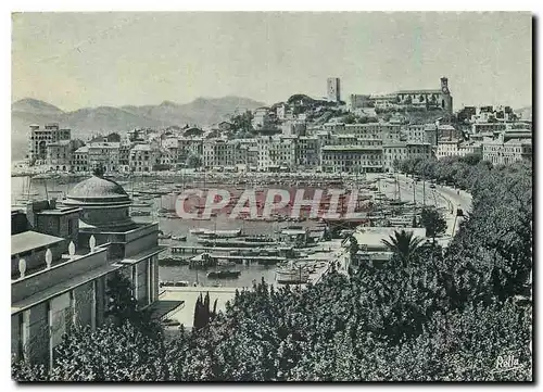 Cartes postales moderne La Cote d'Azur Cannes Le Casino municipal Le port les allees le quai St Pierre et le Suquet