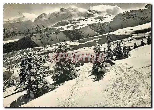 Moderne Karte Les Beaux Paysages de France L'hiver dans les Alpes