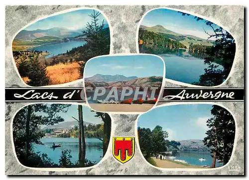 Cartes postales moderne Lacs d'Auvergne Guery 20 ha Chambon 60 ha Pavin 44 ha