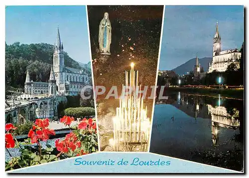 Moderne Karte Nos Belles Pyrenees Souvenir de Lourdes