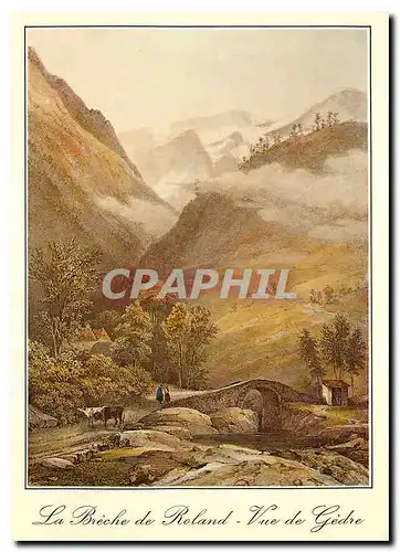 Cartes postales moderne Les Pyrenees La Breche de Roland Vue de Gedre