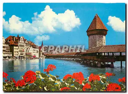 Cartes postales moderne Lucerne Pont de la Chapelle