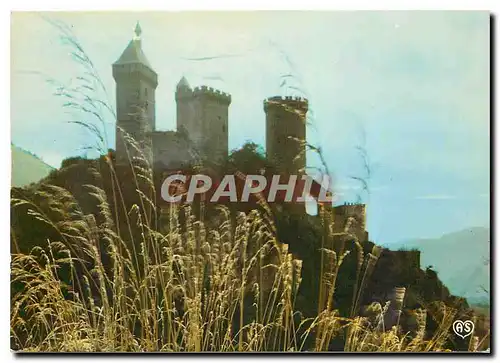 Moderne Karte Foix (Ariege) Contre Jour sur le Chateau de Foix (M H) Evocation Fantastique des Fastes du Moyen