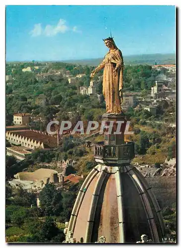 Cartes postales moderne Lyon vierge du clocher Notre Dame de Fourviere