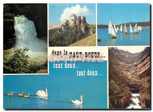 Cartes postales moderne Paysages du Haut Doubs Le Saut du Doubs Le Fort de Joux le Lac de Saint Point La Source de la Lo