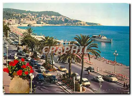 Moderne Karte Nice Cote d'Azur French Riviera La Promenade des Anglais