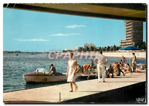 Moderne Karte  Vichy (Allier) Lac Allier Depart des Canots au fond pont barrage