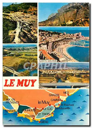 Moderne Karte Le Muy (Var) Sainte Maxime
