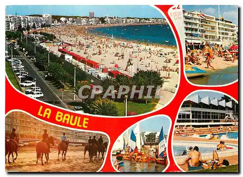Moderne Karte Couleurs de Bretagne la cote d'Amour La Baule la plus belle plage d'Europe