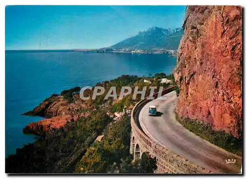 Cartes postales moderne Reflets de la Cote d'Azur La route de la Corniche d'Or au virage de la Pointe de l'Esquillon au