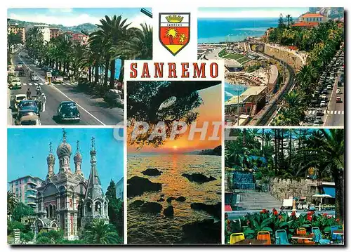 Cartes postales moderne Viale Imperatrico San Remo Eglise Russe Russia Russie