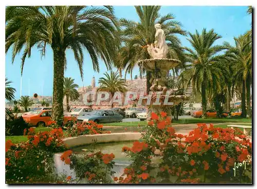 Cartes postales moderne La Cote d'Azur Monton Gavaran (A M) Promenade de la mer la Fontaine Neptune