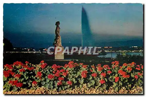Cartes postales moderne Geneve soir d'Ete au Quai Gustave Ador
